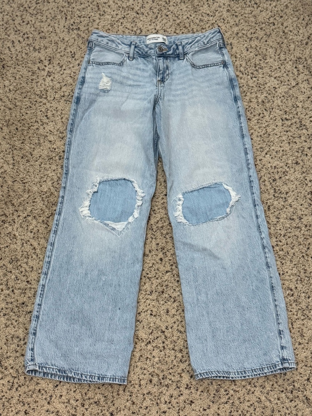 abercrombie kids lightweight low rise baggy jeans size 13/14